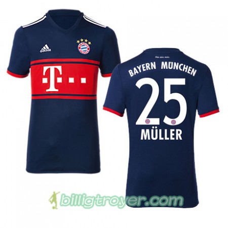 Billige Fotballdrakter FC Bayern München MULLER 25 Bortedraktsett 2017/18 Kortermet