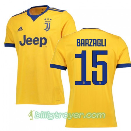 Billige Fotballdrakter Juventus BARZAGLI 15 Bortedraktsett 2017/18 Kortermet