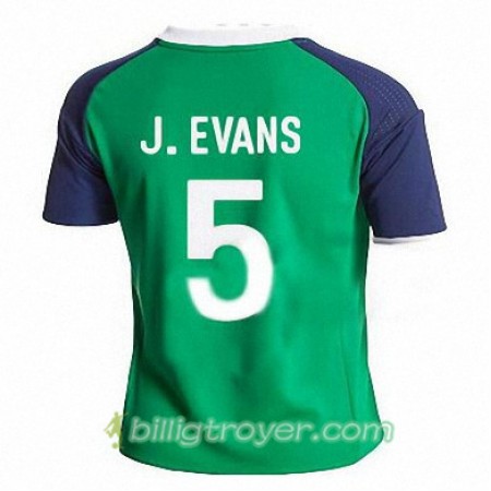 Billige Fotballdrakter Nord-Irland JONNY EVANS Hjemmedraktsett 2016/17 Kortermet