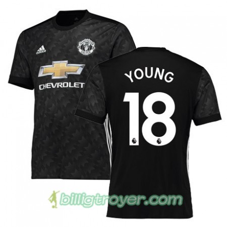 Billige Fotballdrakter Manchester United YOUNG 18 Bortedraktsett 2017/18 Kortermet