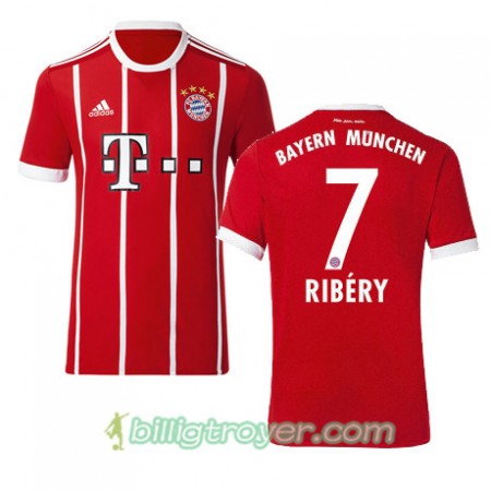 Billige Fotballdrakter FC Bayern München RIBERY 7 Hjemmedraktsett 2017/18 Kortermet