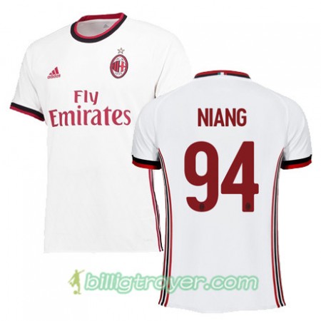 Billige Fotballdrakter AC Milan NIANG 94 Bortedraktsett 2017/18 Kortermet