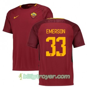 Billige Fotballdrakter AS Roma EMERSON 33 Hjemmedraktsett 2017/18 Kortermet
