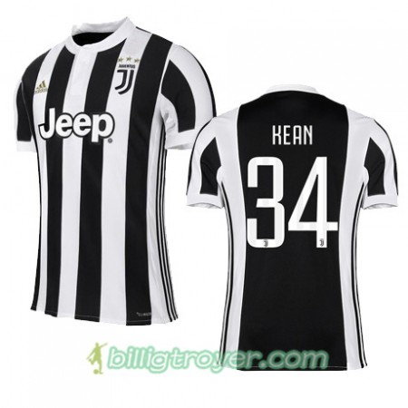 Billige Fotballdrakter Juventus KEAN 34 Hjemmedraktsett 2017/18 Kortermet