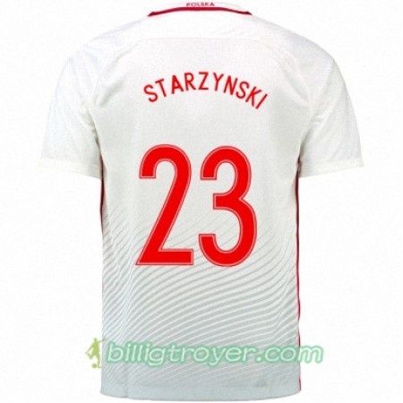 Billige Fotballdrakter Polen FILIP STARZYNSKI Hjemmedraktsett Euro 2016