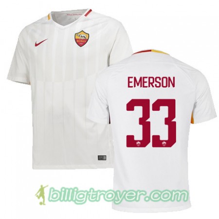 Billige Fotballdrakter AS Roma EMERSON 33 Bortedraktsett 2017/18 Kortermet