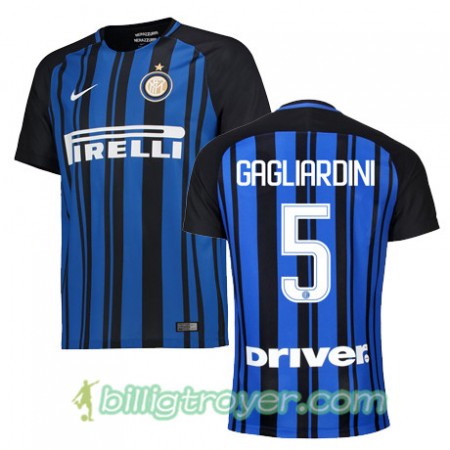 Billige Fotballdrakter Inter Gagliardini 5 Hjemmedraktsett 2017/18 Kortermet