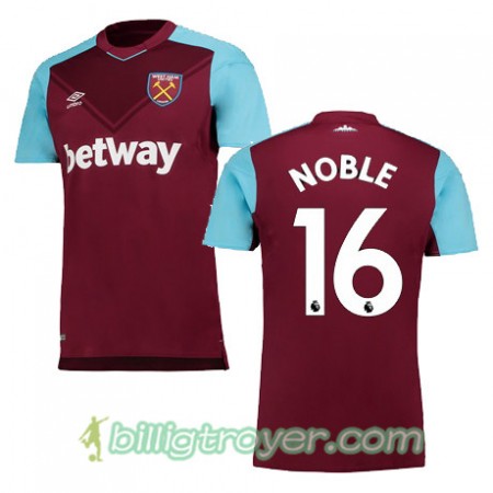Billige Fotballdrakter West Ham United NOBLE Hjemmedraktsett 2017/18 Kortermet