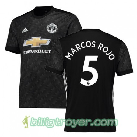 Billige Fotballdrakter Manchester United MARCOS ROJO 5 Bortedraktsett 2017/18 Kortermet