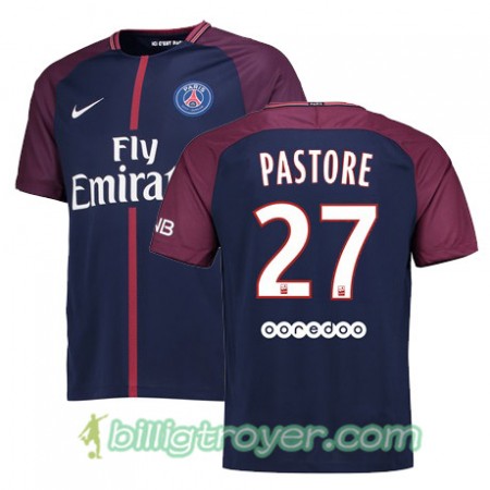 Billige Fotballdrakter Paris SG JAVIER PASTORE 27 Hjemmedraktsett 2017/18 Kortermet