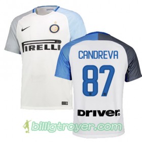 Billige Fotballdrakter Inter CANDREVA 87 Bortedraktsett 2017/18 Kortermet