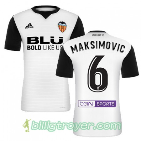 Billige Fotballdrakter Valencia CF MAKSIMOVIC Hjemmedraktsett 2017/18 Kortermet