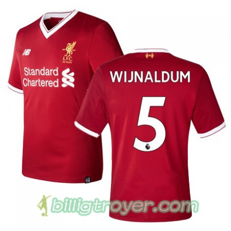 Billige Fotballdrakter Liverpool WIJNALDUM 5 Hjemmedraktsett 2017/18 Kortermet