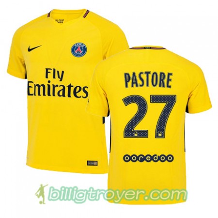 Billige Fotballdrakter Paris SG JAVIER PASTORE 27 Bortedraktsett 2017/18 Kortermet