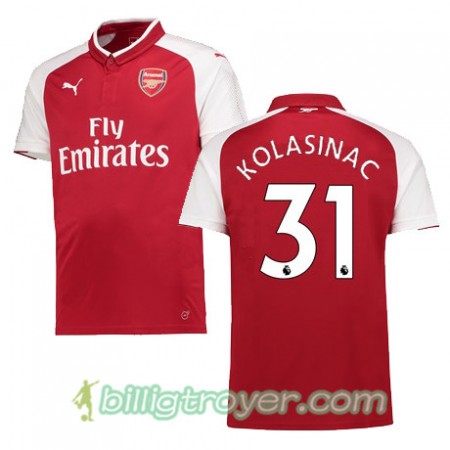 Billige Fotballdrakter Arsenal KOLASINAC 31 Hjemmedraktsett 2017/18 Kortermet