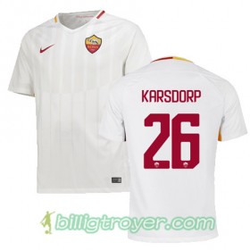 Billige Fotballdrakter AS Roma KARSDORP 26 Bortedraktsett 2017/18 Kortermet