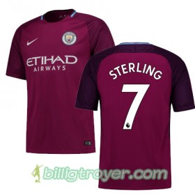 Billige Fotballdrakter Manchester City STERLING 7 Bortedraktsett 2017/18 Kortermet
