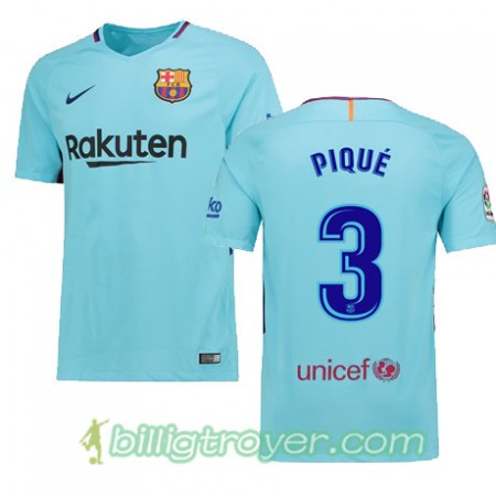Billige Fotballdrakter FC Barcelona PIQUE 3 Bortedraktsett 2017/18 Kortermet