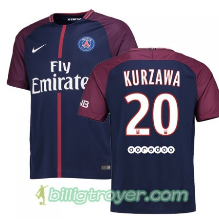 Billige Fotballdrakter Paris SG LAYVIN KURZAWA 20 Hjemmedraktsett 2017/18 Kortermet