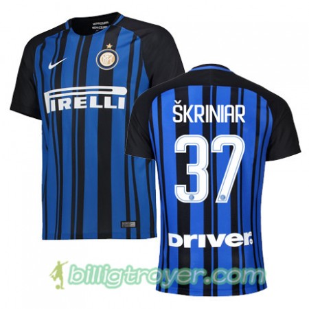 Billige Fotballdrakter Inter SKRINIAR 37 Hjemmedraktsett 2017/18 Kortermet