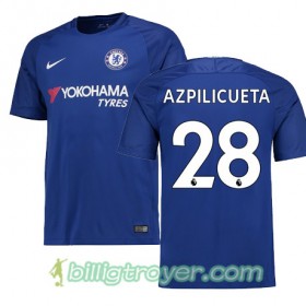 Billige Fotballdrakter Chelsea AZPILICUETA 28 Hjemmedraktsett 2017/18 Kortermet