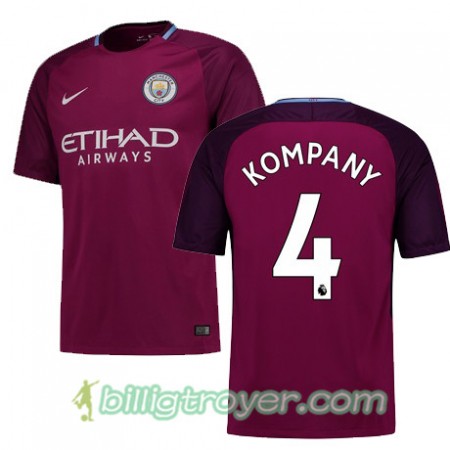 Billige Fotballdrakter Manchester City KOMPANY 4 Bortedraktsett 2017/18 Kortermet
