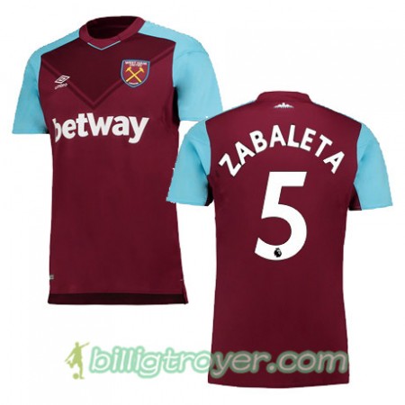 Billige Fotballdrakter West Ham United ZABALETA Hjemmedraktsett 2017/18 Kortermet