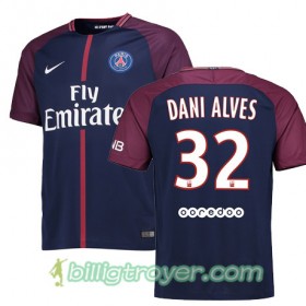 Billige Fotballdrakter Paris SG DANI ALVES 32 Hjemmedraktsett 2017/18 Kortermet