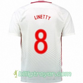 Billige Fotballdrakter Polen KAROL LINETTY Hjemmedraktsett Euro 2016