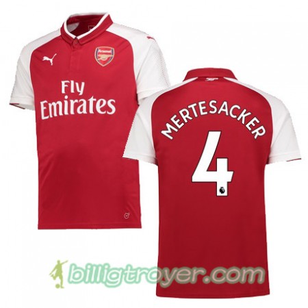Billige Fotballdrakter Arsenal MERTESACKER 4 Hjemmedraktsett 2017/18 Kortermet