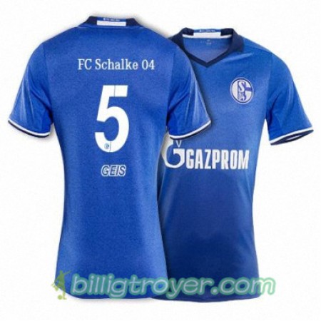 Billige Fotballdrakter FC Schalke 04 GEIS 5 Hjemmedraktsett 2017/18 Kortermet