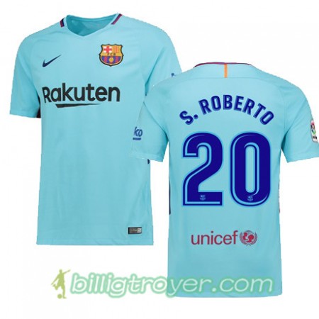 Billige Fotballdrakter FC Barcelona Sergi Roberto 20 Bortedraktsett 2017/18 Kortermet