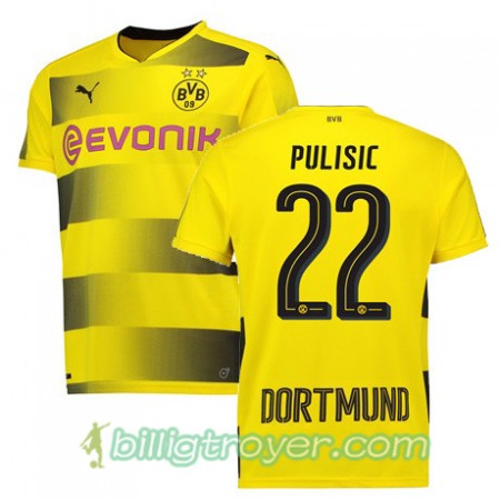 Billige Fotballdrakter Borussia Dortmund PULISIC 22 Hjemmedraktsett 2017/18 Kortermet