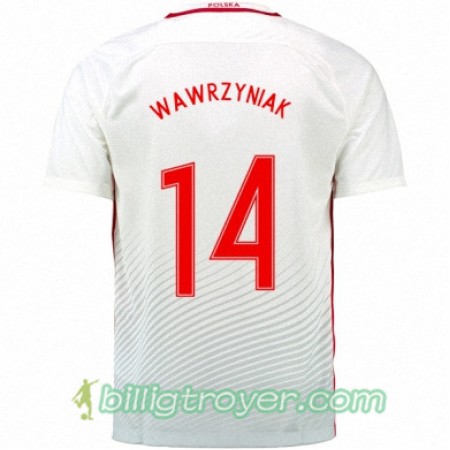 Billige Fotballdrakter Polen JAKUB WAWRZYNIAK Hjemmedraktsett Euro 2016