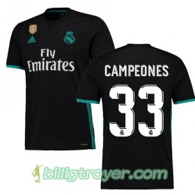 Billige Fotballdrakter Real Madrid Campeones 33 Bortedraktsett 2017/18 Kortermet
