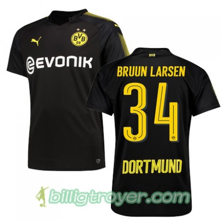Billige Fotballdrakter Borussia Dortmund BRUUN LARSEN 34 Bortedraktsett 2017/18 Kortermet