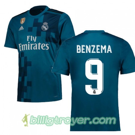 Billige Fotballdrakter Real Madrid BENZEMA 9 Tredjedraktsett 2017/18 Kortermet