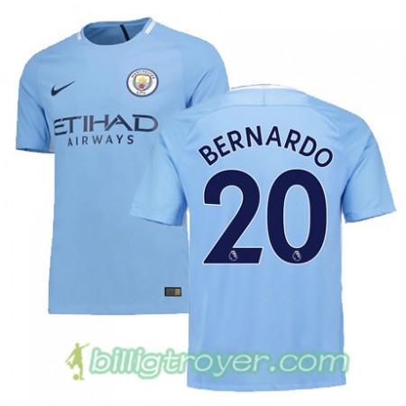 Billige Fotballdrakter Manchester City BERNARDO 20 Hjemmedraktsett 2017/18 Kortermet