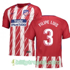 Billige Fotballdrakter Atlético Madrid FILIPE LUIS 3 Hjemmedraktsett 2017/18 Kortermet