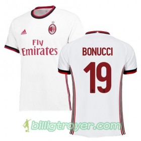 Billige Fotballdrakter AC Milan BONUCCI 19 Bortedraktsett 2017/18 Kortermet