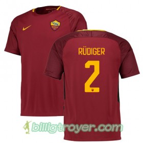 Billige Fotballdrakter AS Roma RUDIGER 2 Hjemmedraktsett 2017/18 Kortermet