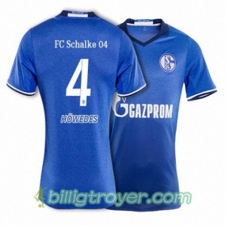 Billige Fotballdrakter FC Schalke 04 HOWEDES 4 Hjemmedraktsett 2017/18 Kortermet