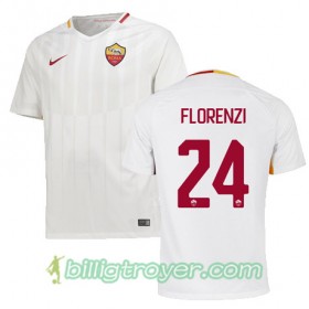 Billige Fotballdrakter AS Roma FLORENZI 24 Bortedraktsett 2017/18 Kortermet