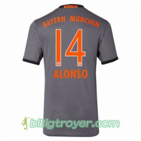 Billige Fotballdrakter FC Bayern München ALONSO 14 Bortedraktsett 2017/18 Kortermet