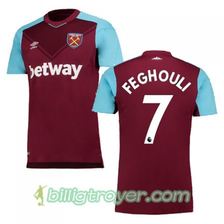 Billige Fotballdrakter West Ham United FEGHOULI Hjemmedraktsett 2017/18 Kortermet