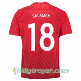 Billige Fotballdrakter Polen BARTOSZ SALAMON Bortedraktsett Euro 2016