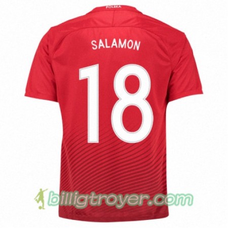 Billige Fotballdrakter Polen BARTOSZ SALAMON Bortedraktsett Euro 2016