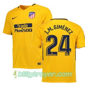 Billige Fotballdrakter Atlético Madrid JOSE GIMENEZ 24 Bortedraktsett 2017/18 Kortermet