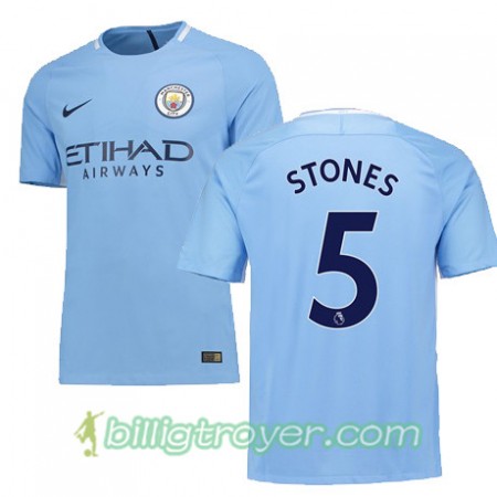 Billige Fotballdrakter Manchester City STONES 5 Hjemmedraktsett 2017/18 Kortermet