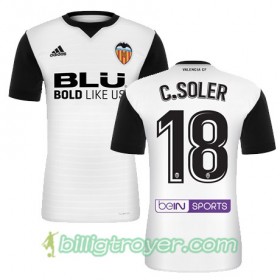 Billige Fotballdrakter Valencia CF C SOLER Hjemmedraktsett 2017/18 Kortermet